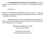 Após pedido do Conselho Fiscal, para nomeação de titular, governo nomeia presidente do Instituto de Gestão Previdenciária do Estado do Tocantins