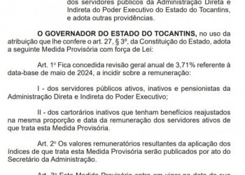 Governo concede 3,71% de data-base. Teto remuneratório vai a R$ 31.216,71 a partir deste 1º de maio