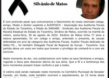 Nota de Pesar - Silvânio de Matos