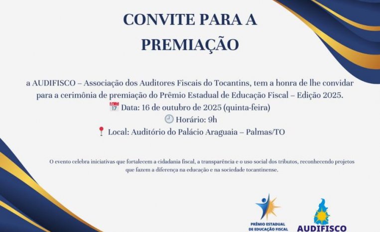 Palácio Araguaia sedia cerimônia do Prêmio Estadual de Educação Fiscal - Edição 2025 nesta quinta-feira (16)