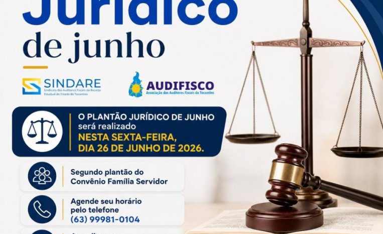 Plantão Jurídico nesta sexta-feira, dia 26 de junho de 2026
